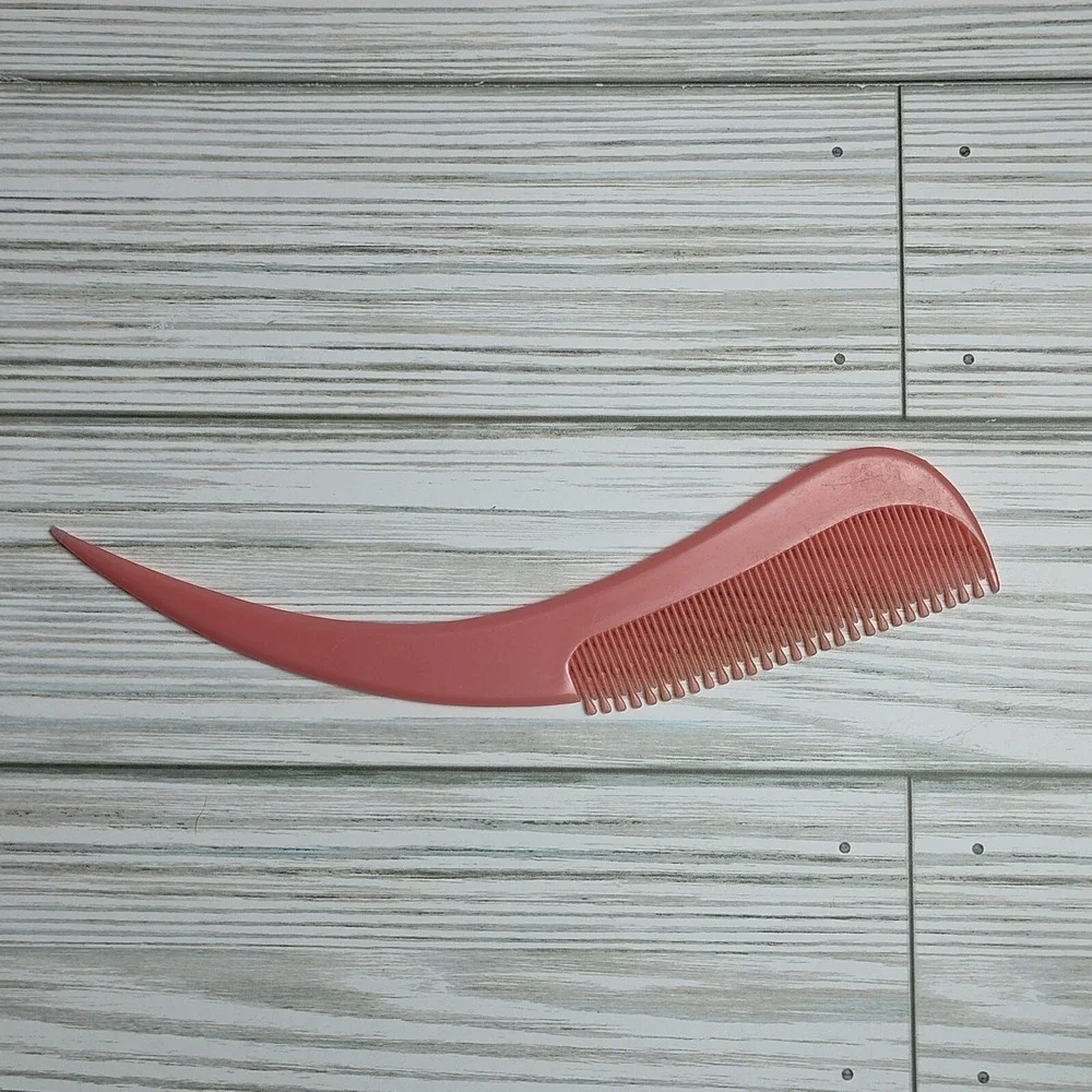 Vintage Tip-Top‎ Unbreakable Swirl Styler Pink Nylon Rat Tail Teasing Hair Comb